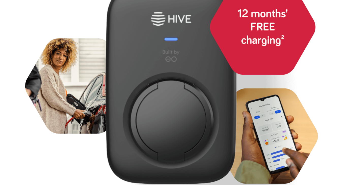 HIVE EV charging point a year of free charging with British Gas