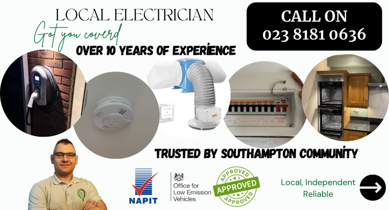 need a local electrician 023 8181 0636